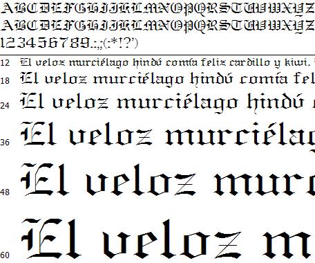 Bajar fuente Old English Text True Type Windows